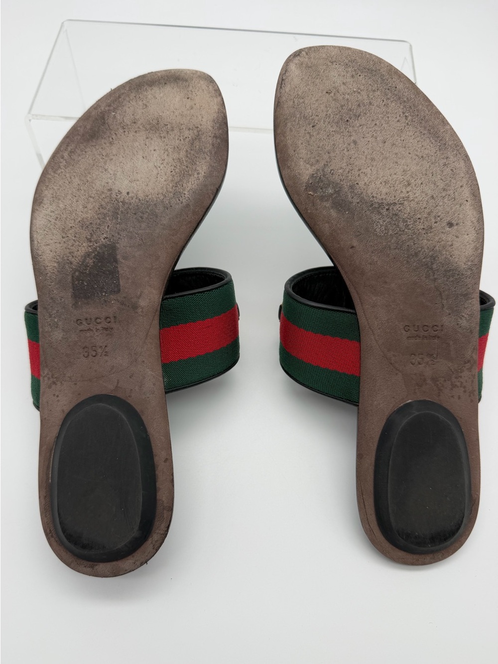 Gucci Black Lifford Leather Flip Flop Thong Sandal Size 35+ - Picture 13 of 15